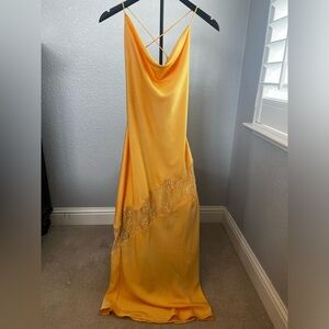 Meshki Backless Yellow Dress